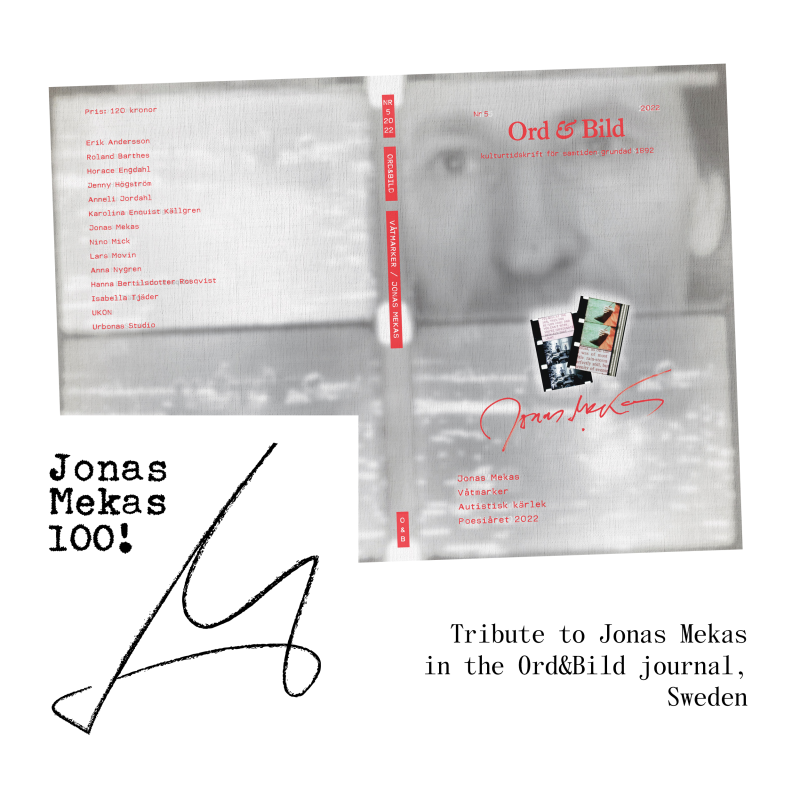 Jono Meko kūryba pristatoma švedų kultūros žurnale ir Stokholmo šiuolaikinio meno centre INDEX